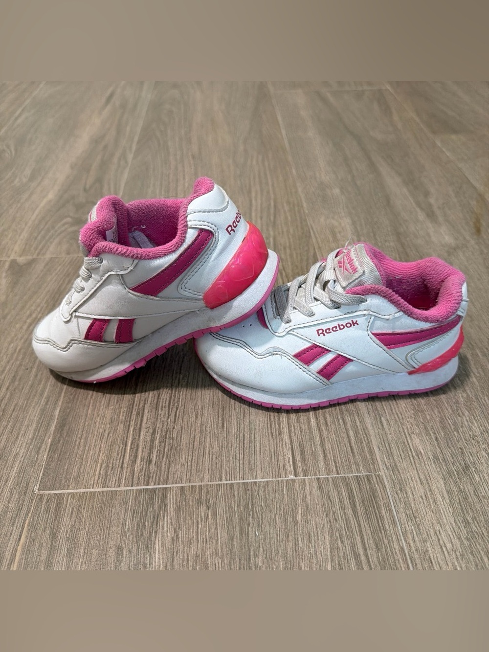 Reebok Toddler White & Pink Classic Jogger 3.0
